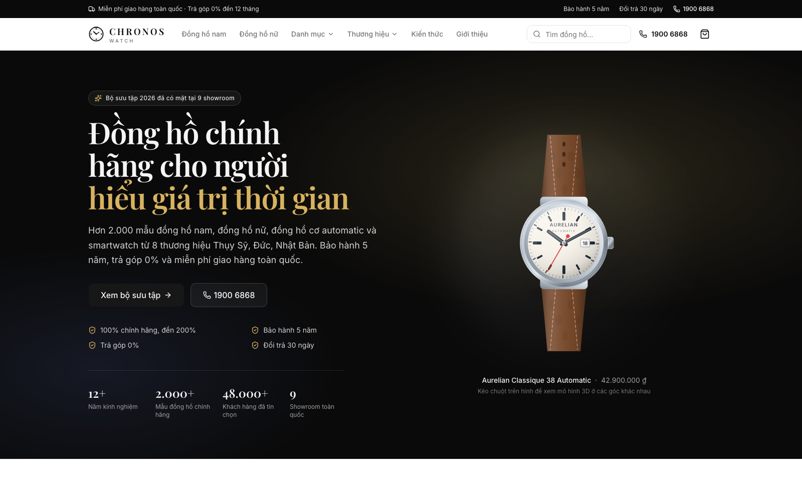 Chronos — Website đồng hồ chính hãng